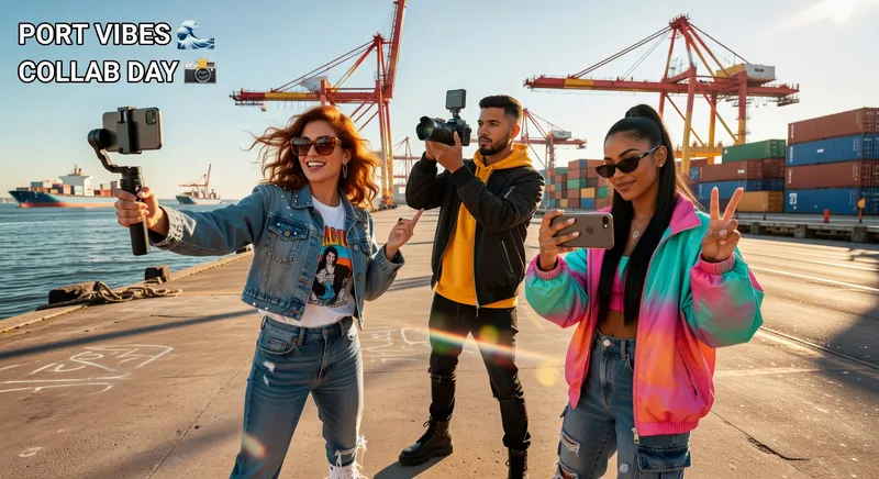 influencer waterfront shoot